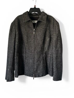 Tombolini Ideale viscose wool silk blend full zip ladies jacket size 50 IT